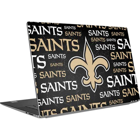 NFL New Orleans Saints Black Blast Dell XPS Skin
